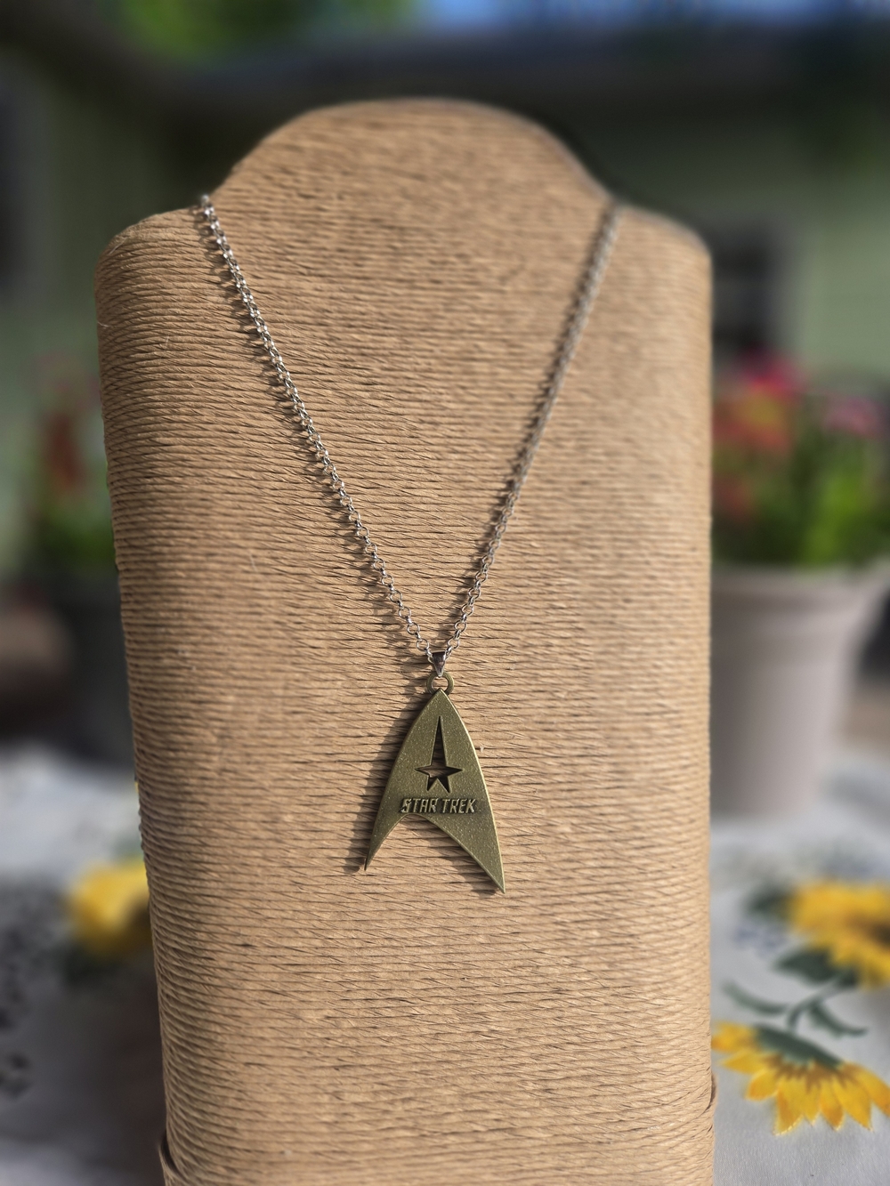 Star Trek Gold-Tone Delta Shield Pendant Necklace